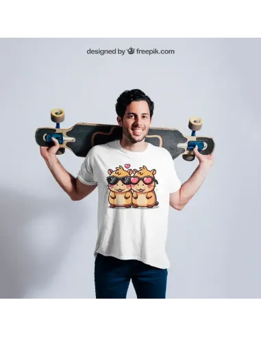 Camiseta Unisex Capibara Enamorado - Diseño exclusivo y divertido