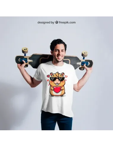 Camiseta Unisex Capibara Enamorado - Diseño exclusivo y divertido