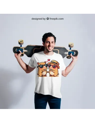 Camiseta Unisex Capibara Enamorado - Diseño exclusivo y divertido