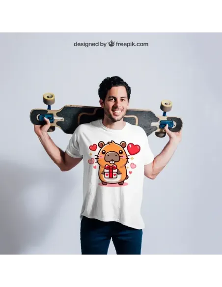 Camiseta Unisex Capibara Enamorado - Diseño exclusivo y divertido