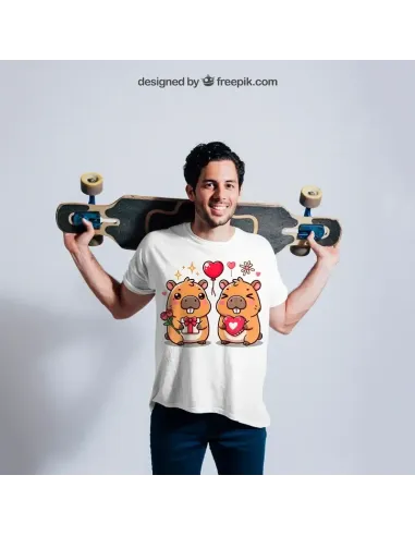 Camiseta Unisex Capibara Enamorado - Diseño exclusivo y divertido