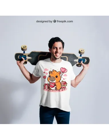 Camiseta Unisex Capibara Enamorado - Diseño exclusivo y divertido