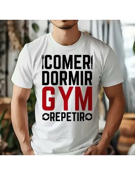 Camiseta Blanca Gym Bro Unisex – Comodidad y estilo para entrenar