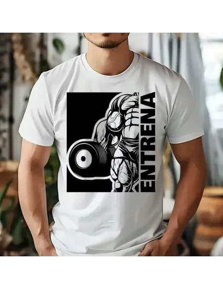 Camiseta Blanca Gym Bro Unisex – Comodidad y estilo para entrenar