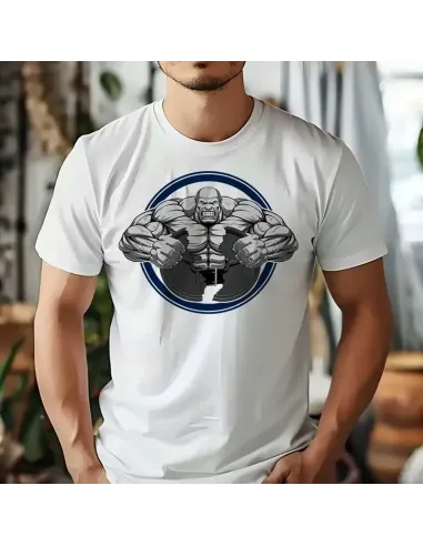 Camiseta Blanca Gym Bro Unisex – Comodidad y estilo para entrenar