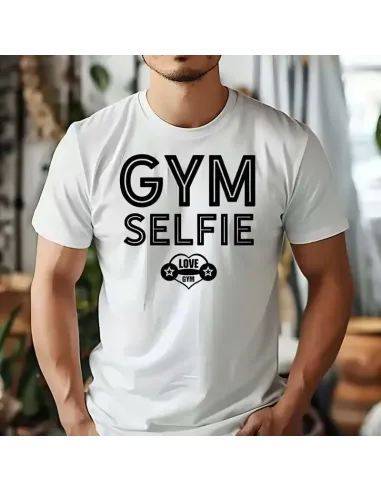 Camiseta Blanca Gym Bro Unisex – Comodidad y estilo para entrenar