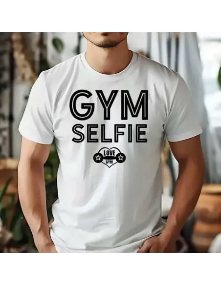 Camiseta Blanca Gym Bro Unisex – Comodidad y estilo para entrenar