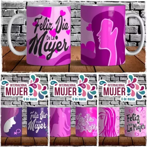 Taza personalizada para celebrar el Día de la Mujer con diseños inspiradores.