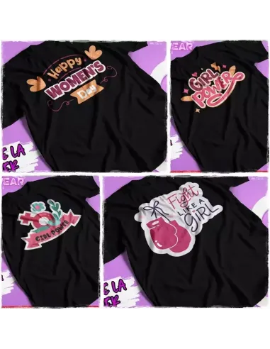 Camiseta especial para el Día de la Mujer con frases feministas inspiradoras.
