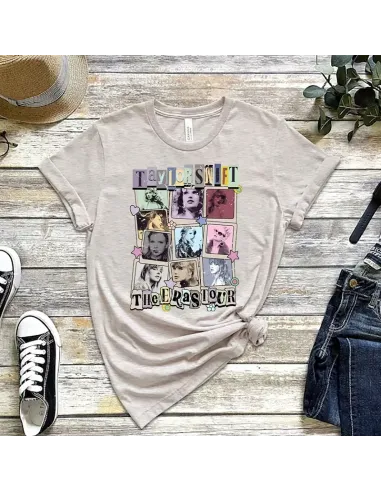 Camiseta Eras Tour para mujeres y niñas, diseño inspirado en Taylor Swift.