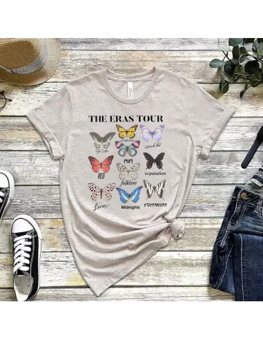 Camiseta Eras Tour para mujeres y niñas, diseño inspirado en Taylor Swift.