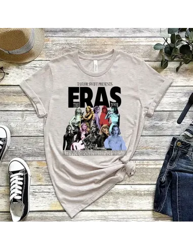 Camiseta Eras Tour para mujeres y niñas, diseño inspirado en Taylor Swift.