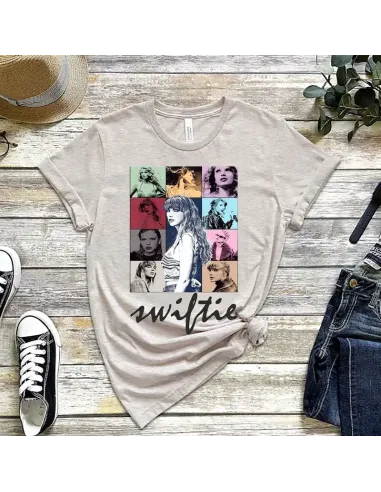 Camiseta Eras Tour para mujeres y niñas, diseño inspirado en Taylor Swift.