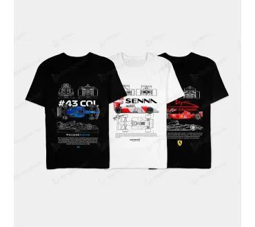 Camisa Fórmula 1 con diseño exclusivo, ideal para fanáticos de las marcas más icónicas de la F1.