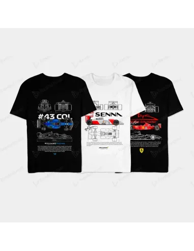 Camisa Fórmula 1 con diseño exclusivo, ideal para fanáticos de las marcas más icónicas de la F1.