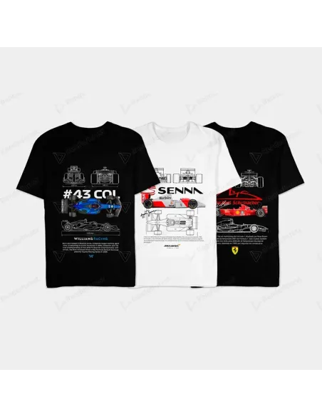 Camisa Fórmula 1 con diseño exclusivo, ideal para fanáticos de las marcas más icónicas de la F1.