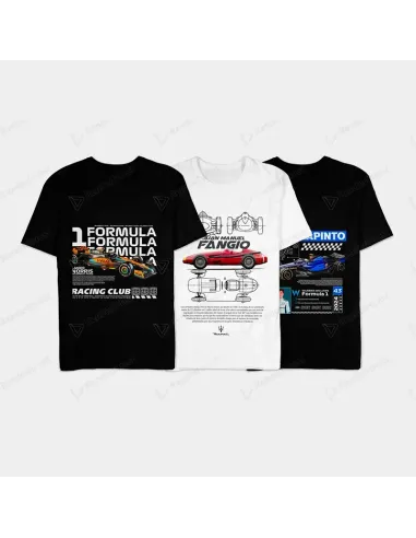 Camisa Fórmula 1 con diseño exclusivo, ideal para fanáticos de las marcas más icónicas de la F1.