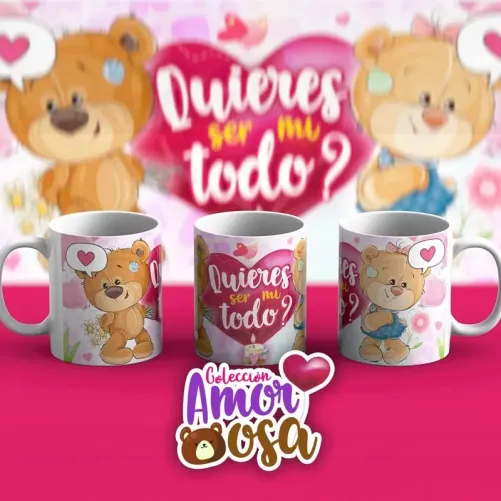 Tazas Colección Amor Osa | Regalo Perfecto para San Valentín