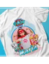 Camiseta Paw Patrol personalizada con foto y nombre.