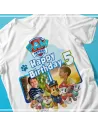 Camiseta Paw Patrol personalizada con foto y nombre.