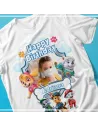 Camiseta Paw Patrol personalizada con foto y nombre.