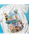 Camiseta Paw Patrol personalizada con foto y nombre.