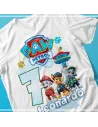 Camiseta Paw Patrol personalizada con nombre.