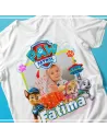 Camiseta Feliz Cumpleaños Paw Patrol - Personalizada con Nombre y Foto 🎂🐶
