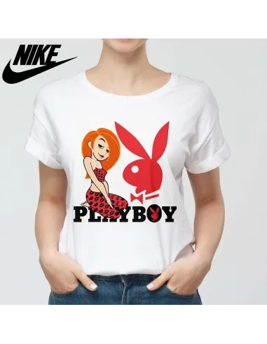 Camiseta Playboy para mujer - Icono de moda urbana.