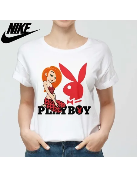 Camiseta Playboy para mujer - Icono de moda urbana.