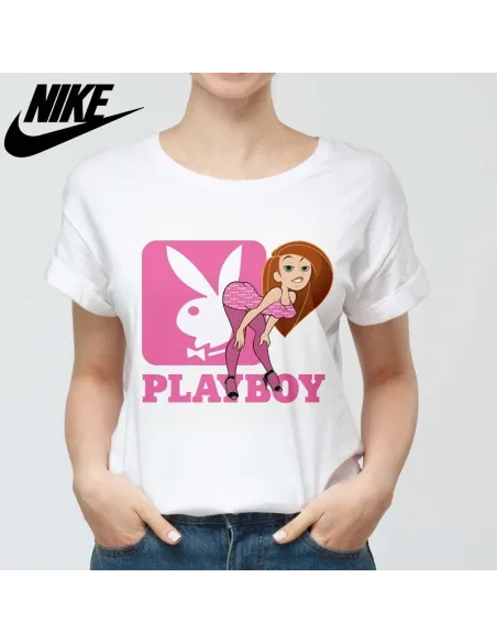 Camiseta Playboy para mujer - Icono de moda urbana.