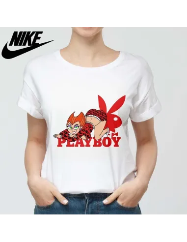 Camiseta Playboy para mujer - Icono de moda urbana.