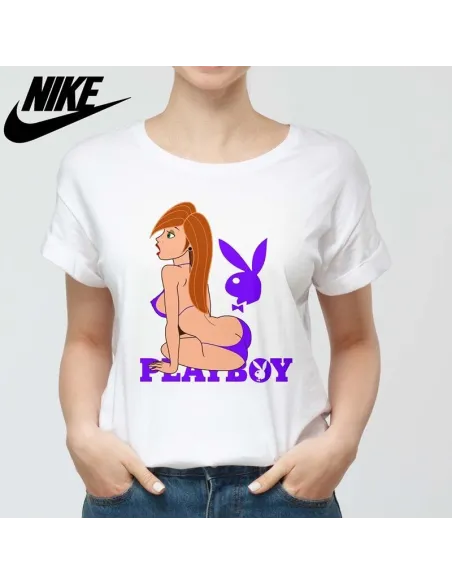 Camiseta Playboy para mujer - Icono de moda urbana.
