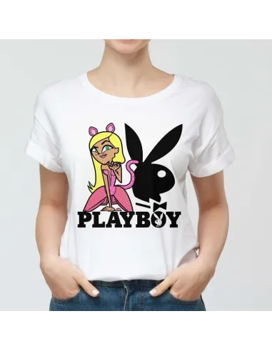 Camiseta Playboy para mujer - Icono de moda urbana.