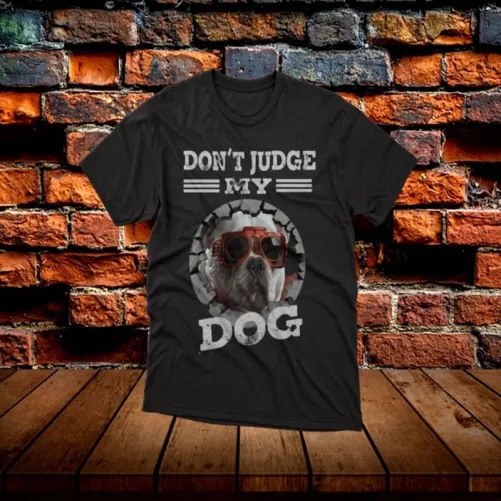 Camiseta Don't Judge My Dog - Personalizada con Foto