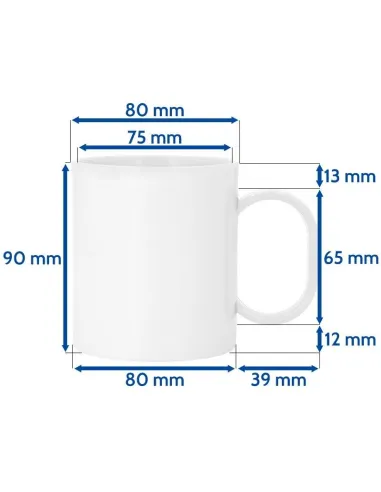Taza Blanca de Plástico Personalizada - Ligera y Resistente ☕💪