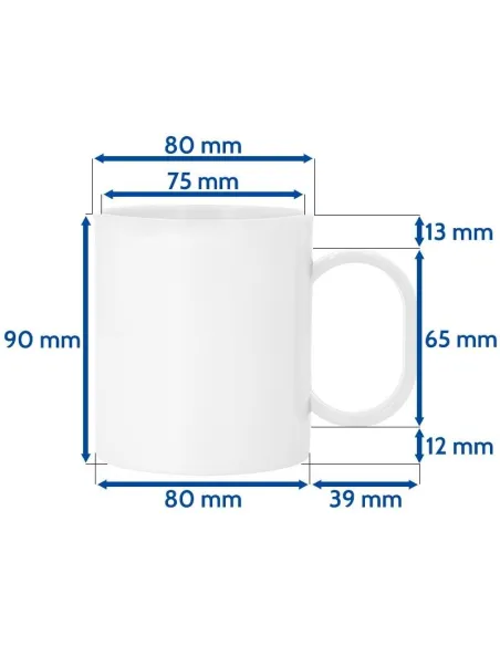 Taza Blanca de Plástico Personalizada - Ligera y Resistente ☕💪