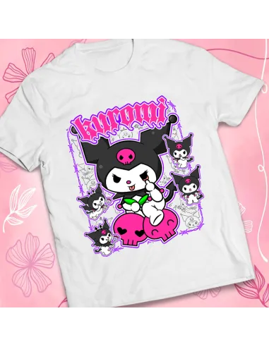 Camiseta Kuromi - Ropa kawaii de Sanrio para fans del estilo japonés