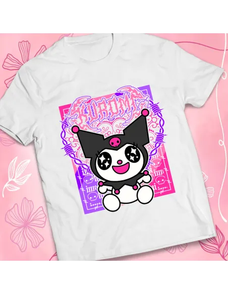 Camiseta Kuromi - Ropa kawaii de Sanrio para fans del estilo japonés