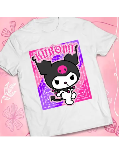 Camiseta Kuromi - Ropa kawaii de Sanrio para fans del estilo japonés