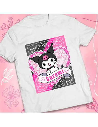Camiseta Kuromi - Ropa kawaii de Sanrio para fans del estilo japonés