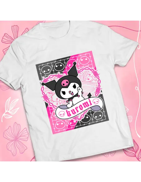 Camiseta Kuromi - Ropa kawaii de Sanrio para fans del estilo japonés