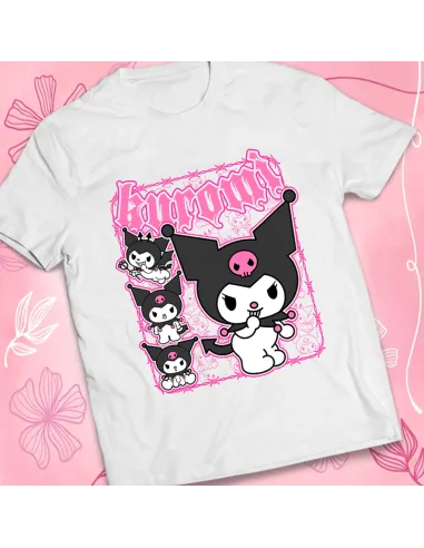 Camiseta Kuromi - Ropa kawaii de Sanrio para fans del estilo japonés