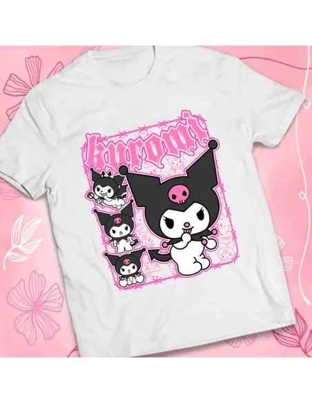 Camiseta Kuromi - Ropa kawaii de Sanrio para fans del estilo japonés