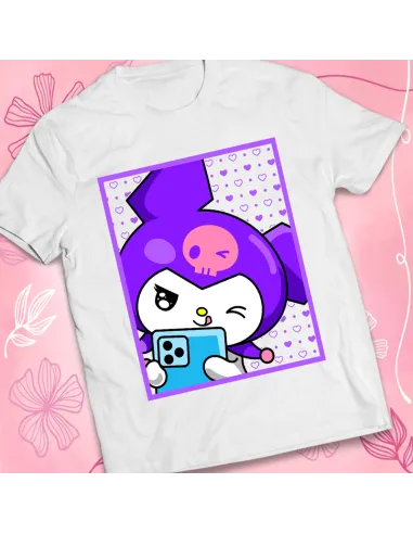Camiseta Kuromi - Ropa kawaii de Sanrio para fans del estilo japonés
