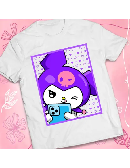 Camiseta Kuromi - Ropa kawaii de Sanrio para fans del estilo japonés