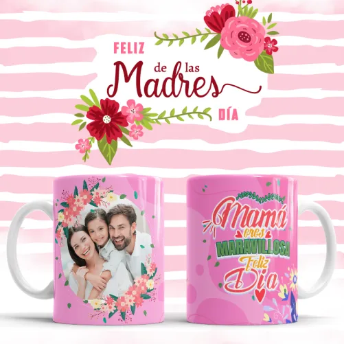 Taza Feliz Día Mamá diseño exclusivo