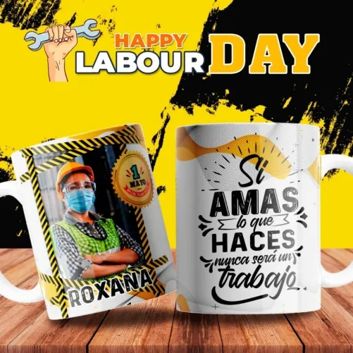 Taza Happy Labour Day