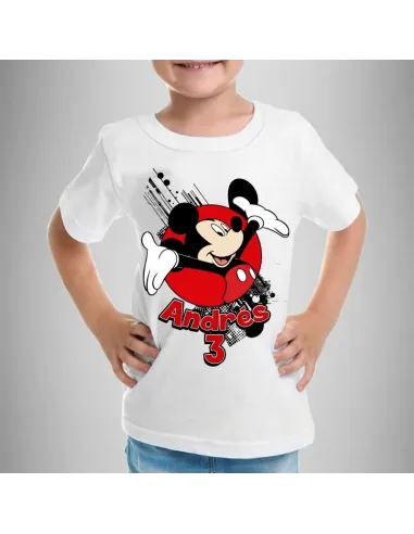 camiseta dibujos animados personalizada para niños con nombre y edad