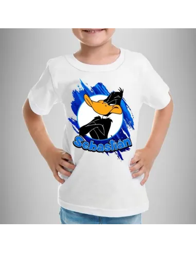 camiseta dibujos animados personalizada para niños con nombre y edad